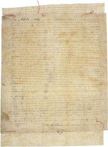 Treaty between the Ottawa, Chippewa, Wyandot, and Potawatomies.  Phote: Wikimedia Commons
